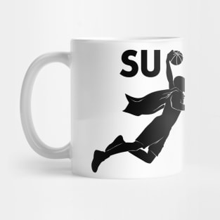 basketball jump slam dunk shot Mug